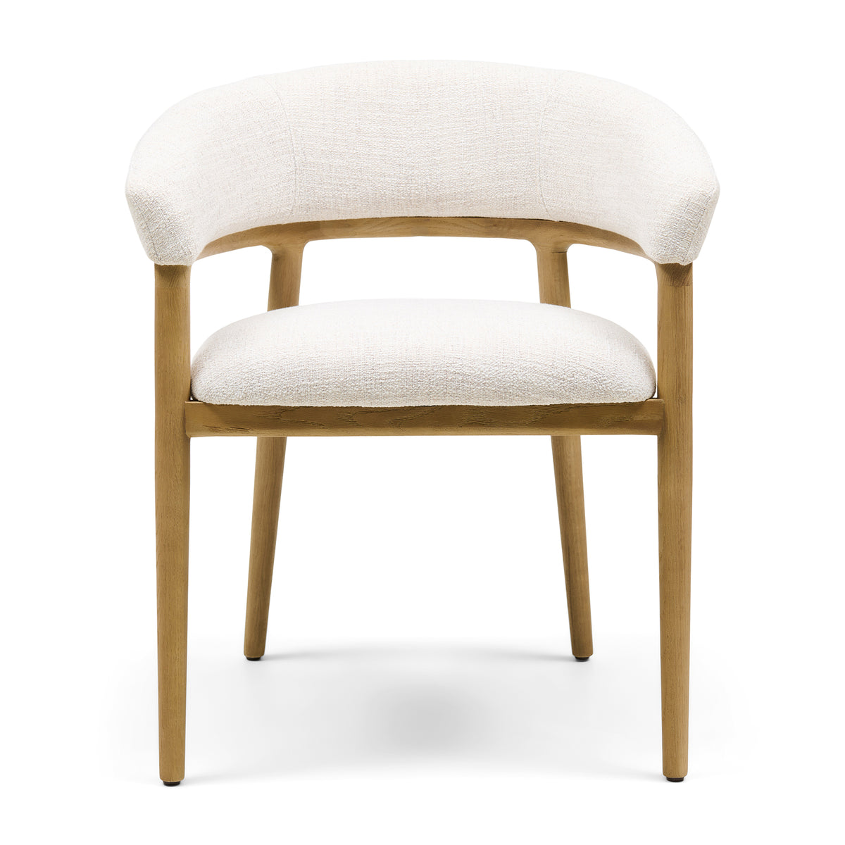 Nantes Dining Armchair, Rich Tweed, Antique White