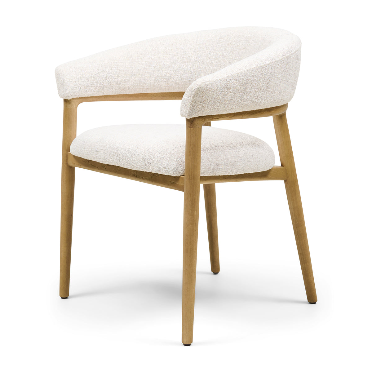 Nantes Dining Armchair, Rich Tweed, Antique White