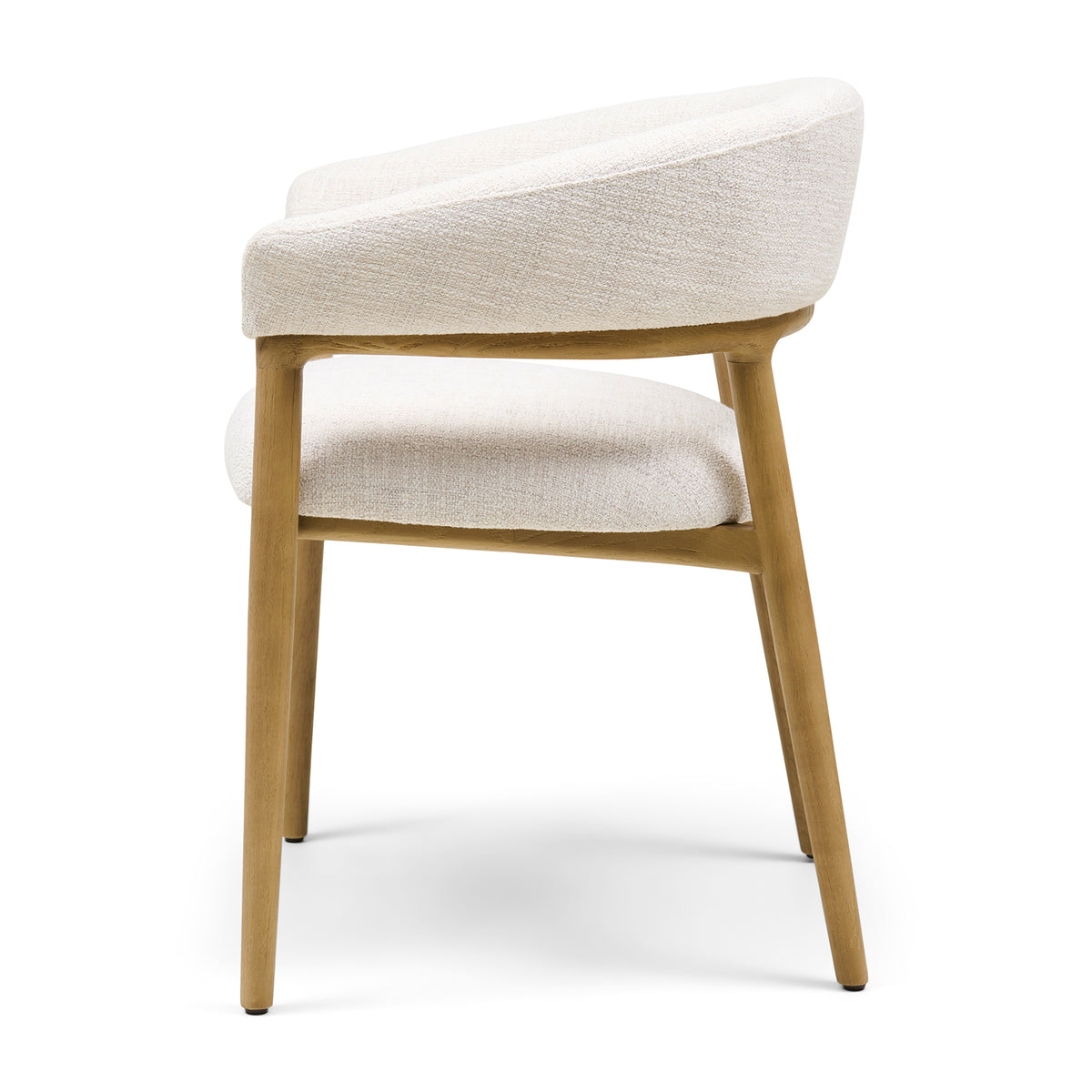 Nantes Dining Armchair, Rich Tweed, Antique White
