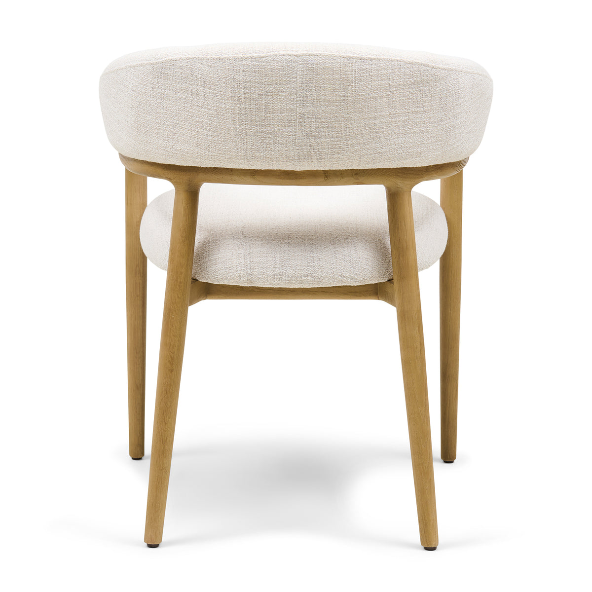 Nantes Dining Armchair, Rich Tweed, Antique White