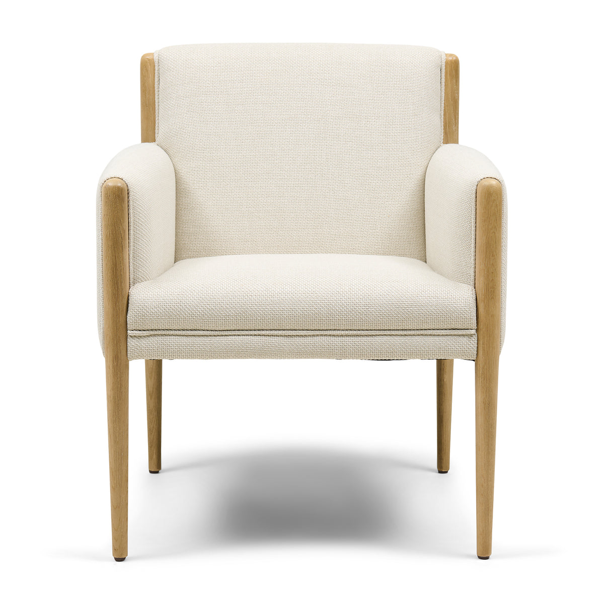 Le Mans Dining Armchair, Structured Weave, Classic Beige