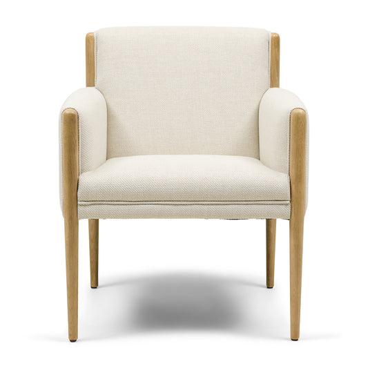 Le Mans Dining Armchair, Structured Weave, Classic Beige