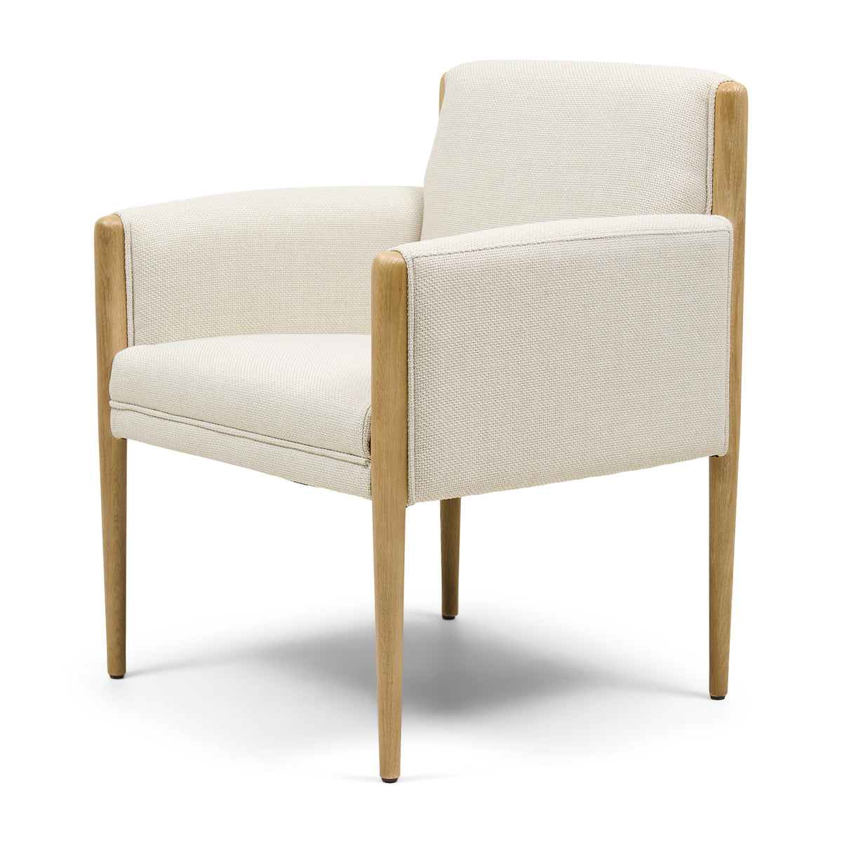 Le Mans Dining Armchair, Structured Weave, Classic Beige