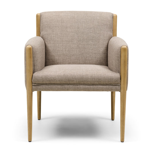 Le Mans Dining Armchair, Structured Weave, Classic Taupe