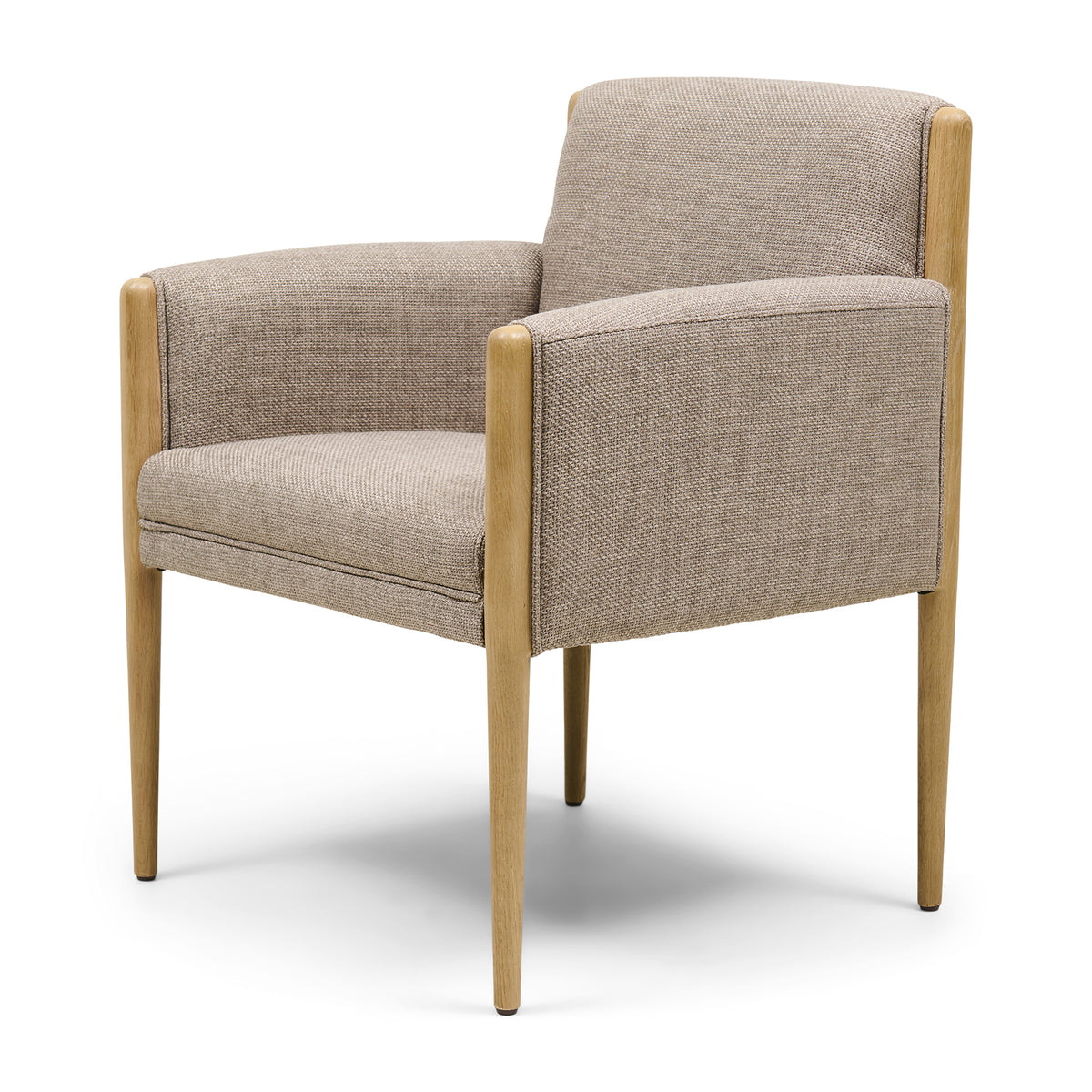 Le Mans Dining Armchair, Structured Weave, Classic Taupe