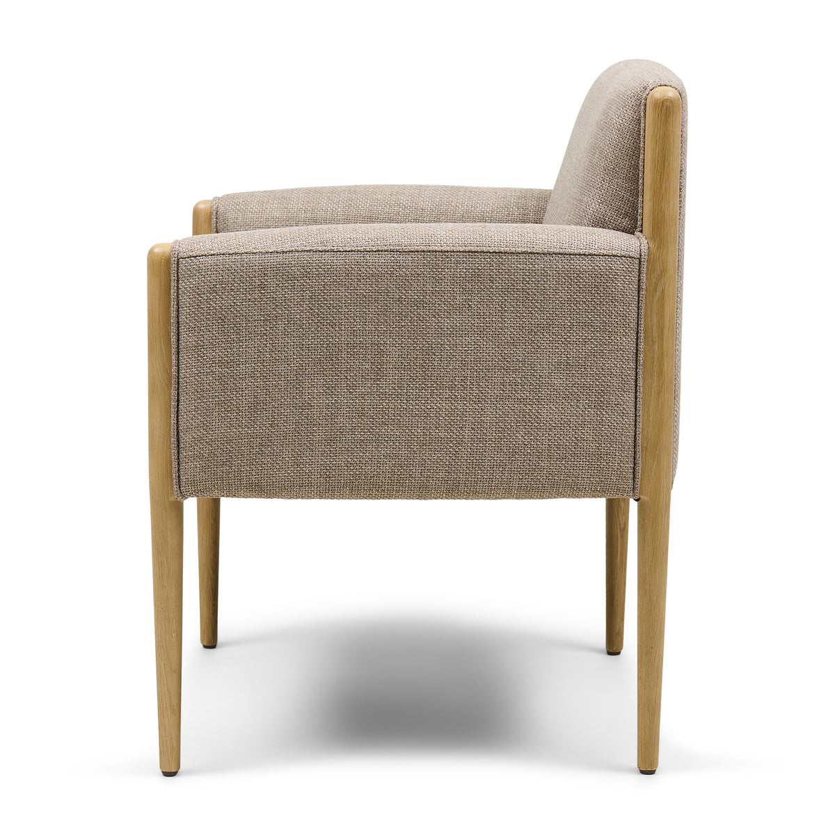 Le Mans Dining Armchair, Structured Weave, Classic Taupe