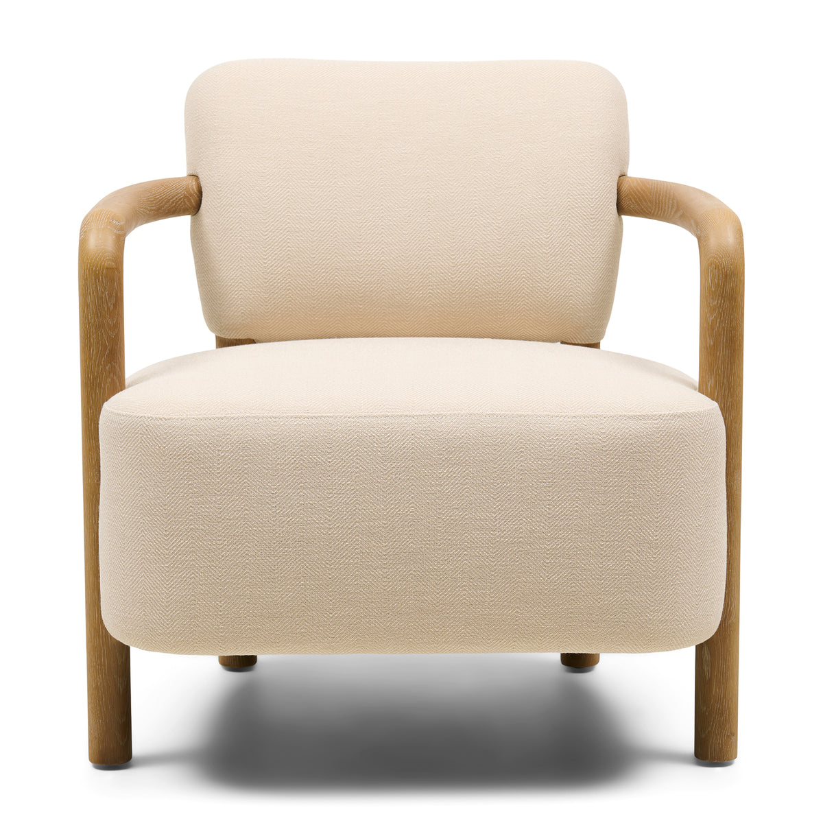 Lech Armchair, Herringbone Weave, Beige