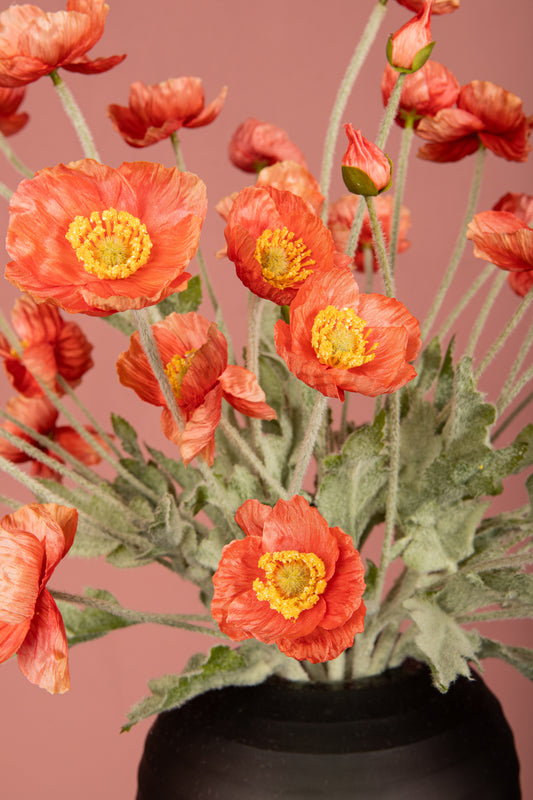 Zijdebloem Poppy Spray