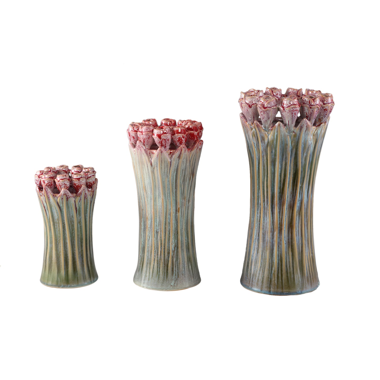 Tulips Mint Green ceramic tulip shaped vase