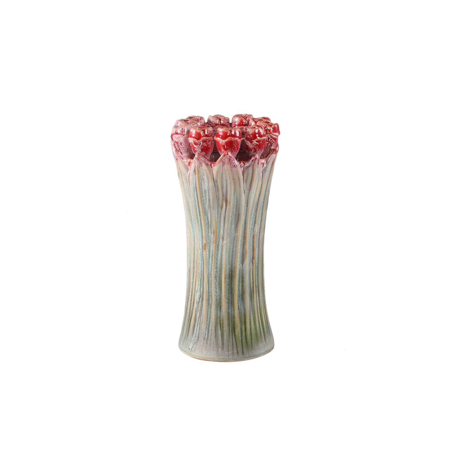 Tulips Mint Green ceramic tulip shaped vase