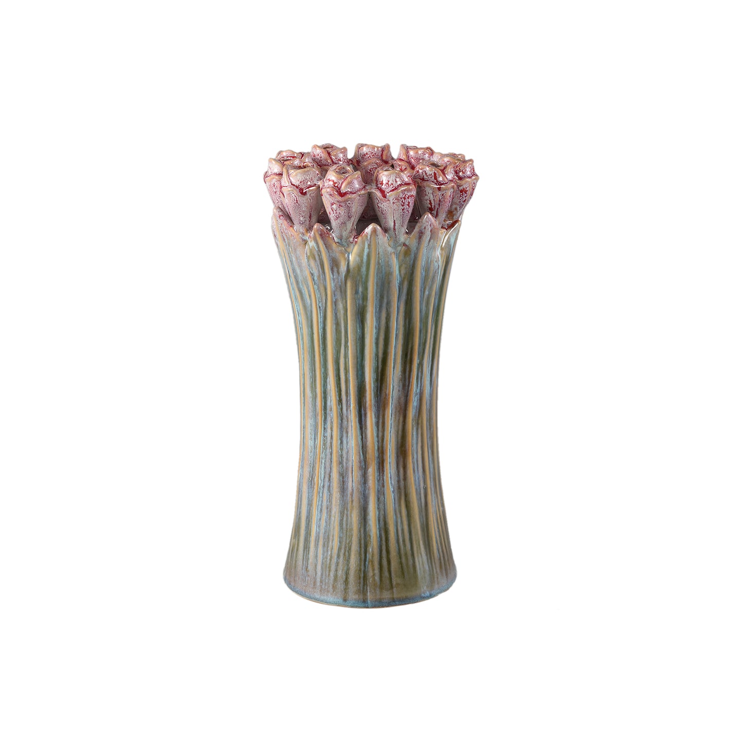 Tulips Mint Green ceramic tulip shaped vase