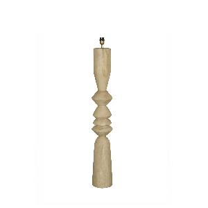 Elaine Natural mango wood round floor lamp base