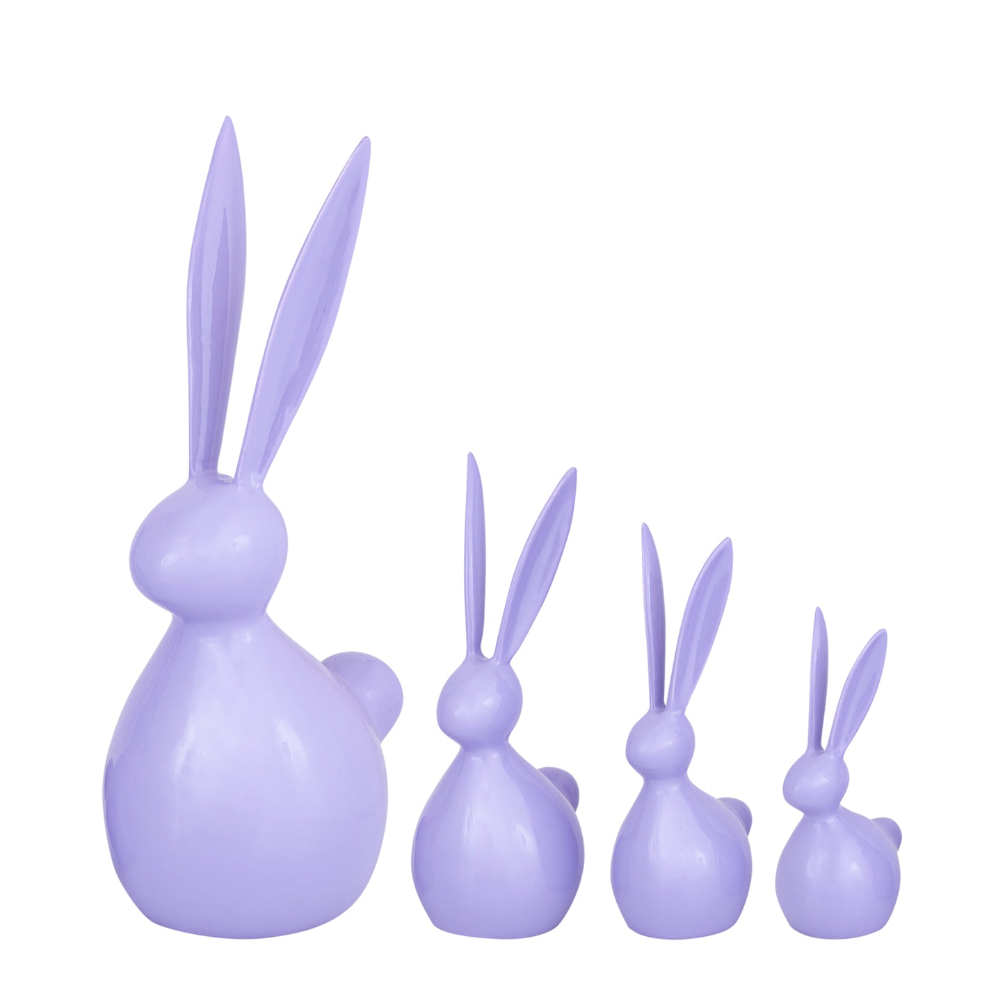Zariah Light Pink casted alu rabbit statue XL