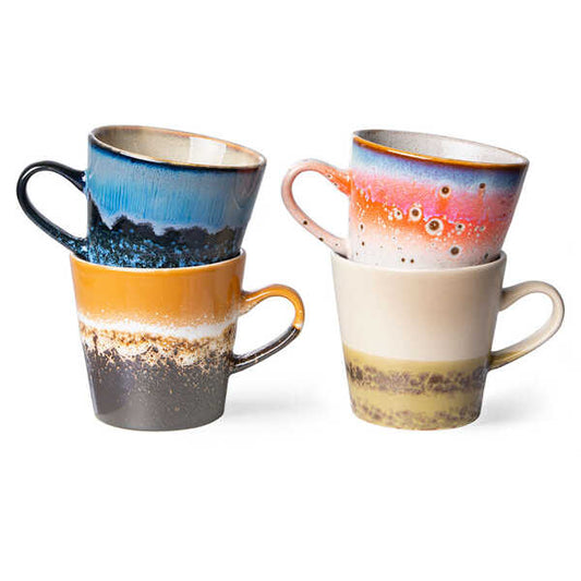 70s ceramics: americano mugs, pegasus (set of 4)