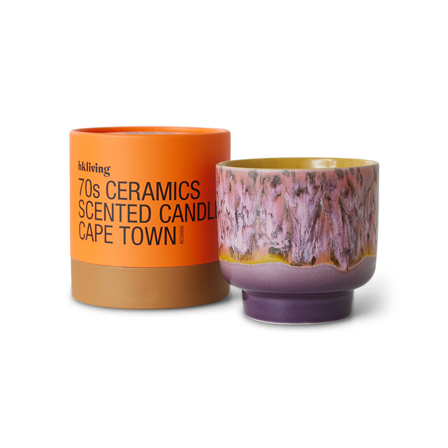 70s ceramics: scented candle Cape Town