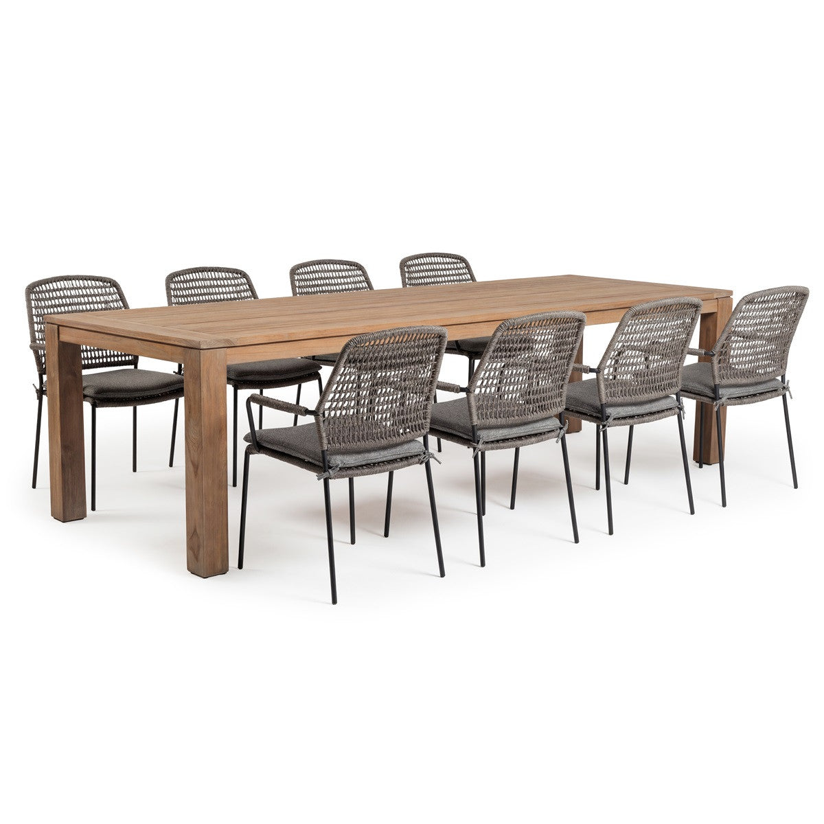 Alaska 300 cm with 8 David Dining Chair Charcoal