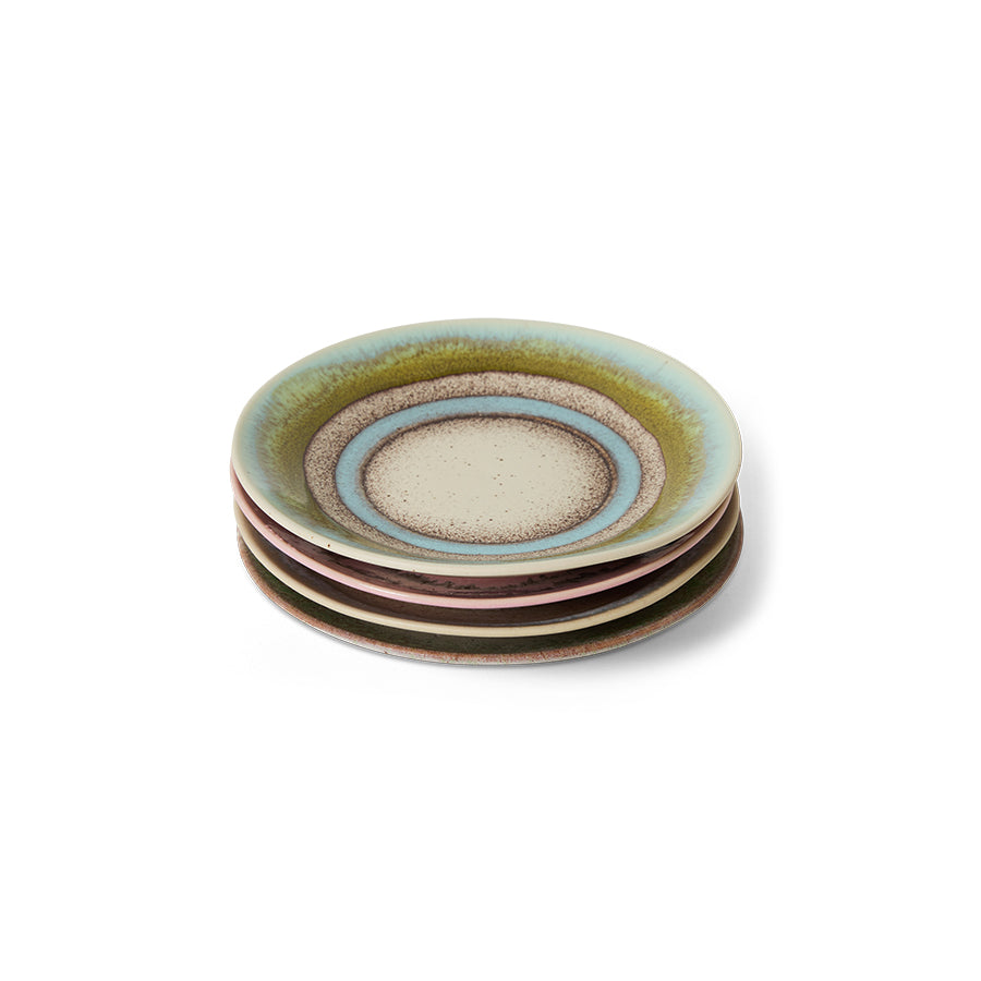 70s ceramics: saucers, doodle (set of 4)