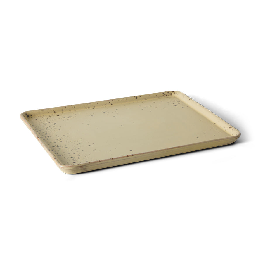 70s ceramics: large tray, grit