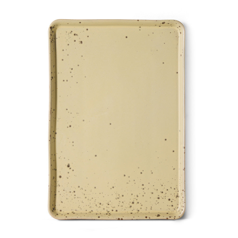 70s ceramics: large tray, grit