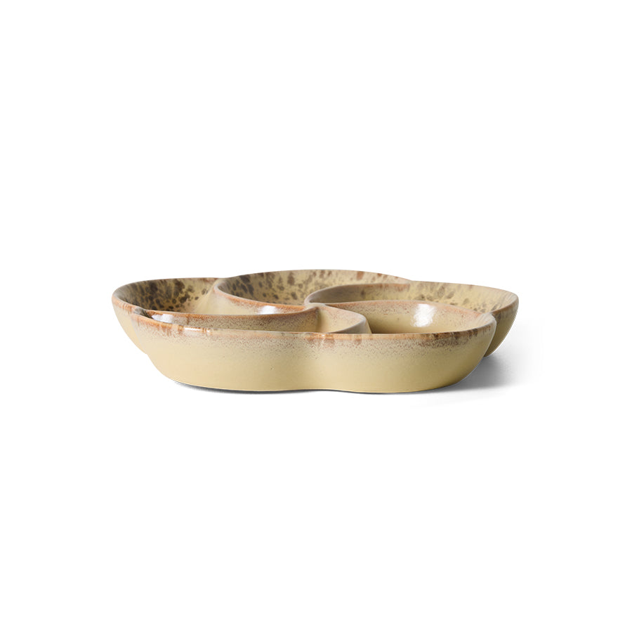 70s ceramics: snack tray, grit