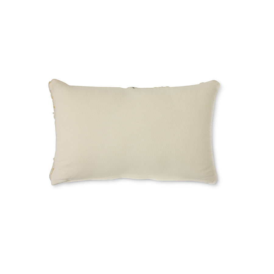 Natural wool striped cushion (50x30cm)