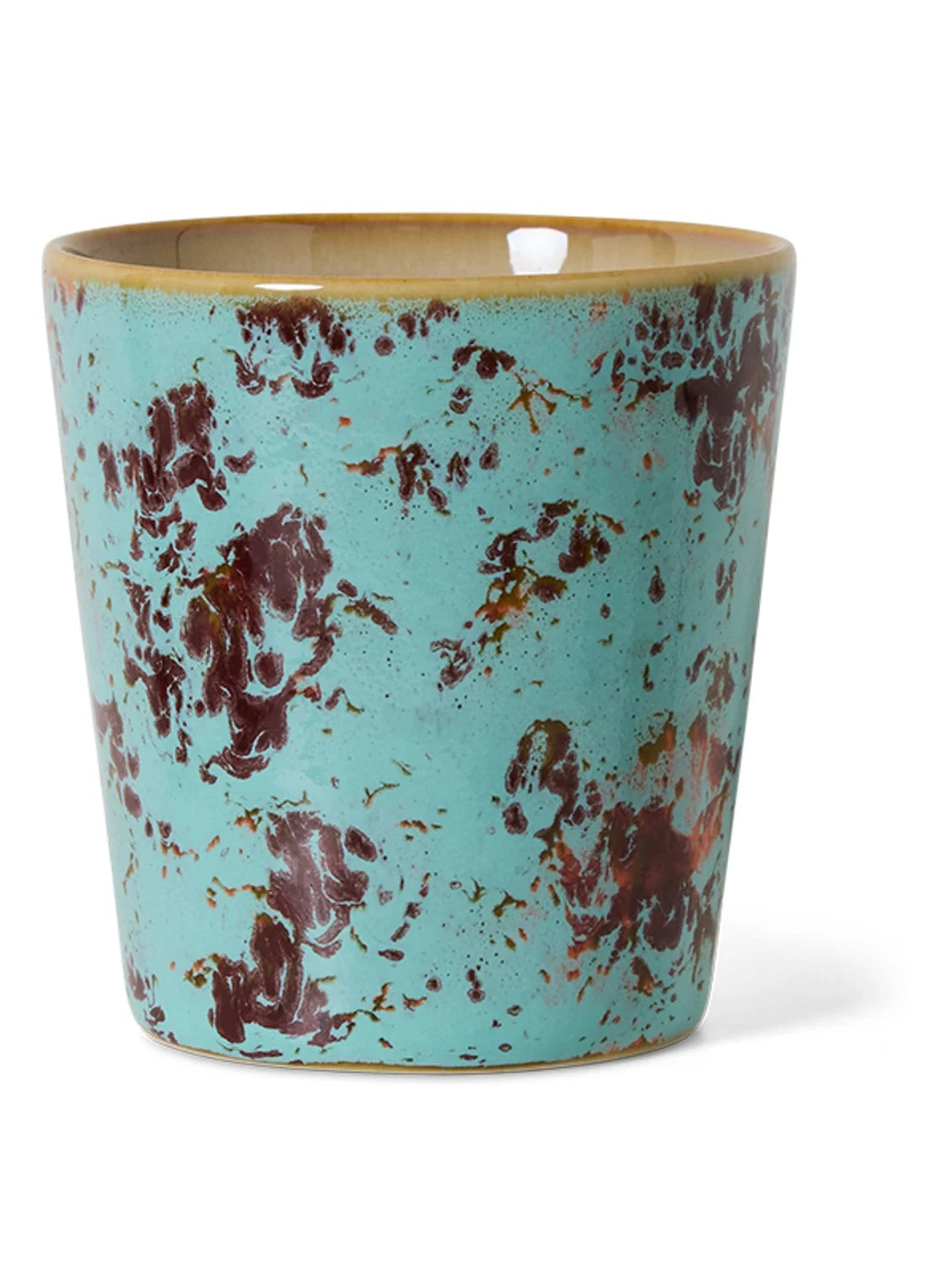 70s ceramics: coffee mug, patina