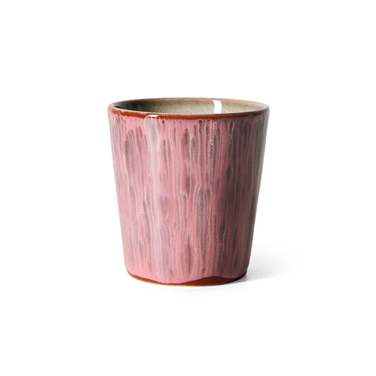 70s ceramics: coffee mug rhubarb